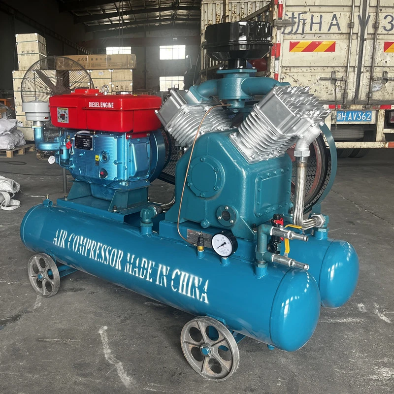 2V-4/5 Mining Diesel Portable Belt Driven 4 Piston Air Compressor